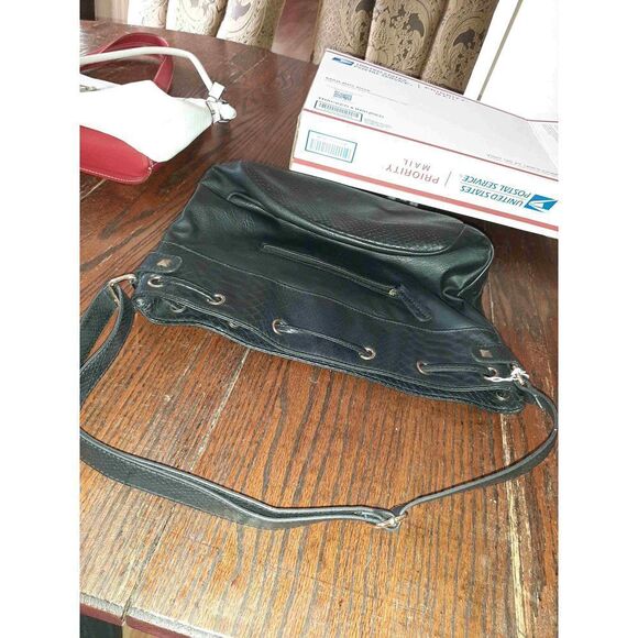 Apt 9 Kohls Black Hobo Purse Handbag Bag Satchel Adjustable Shoulder Strap - Picture 7 of 10